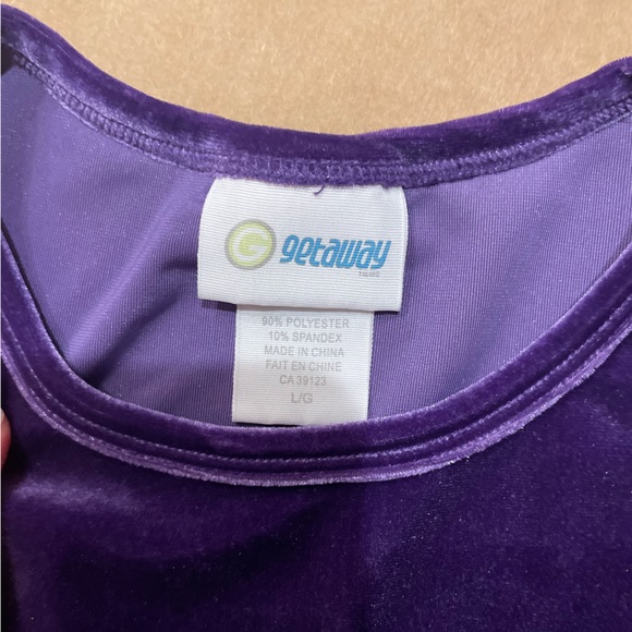 Northern Getway 90s Velvet Kids Purple Butterfly Shirt Size Large - Picture 3 of 4